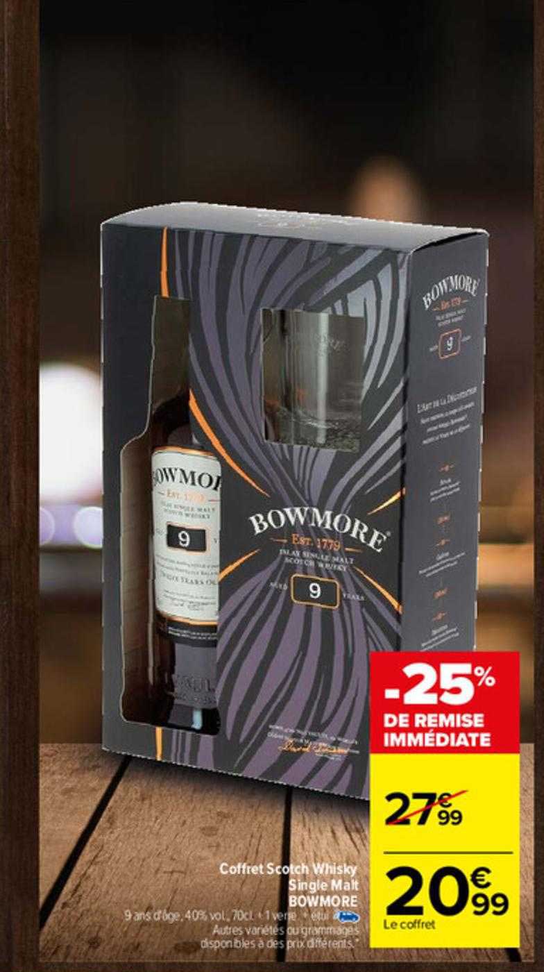coffret  scotch whisky  single malt bowmore