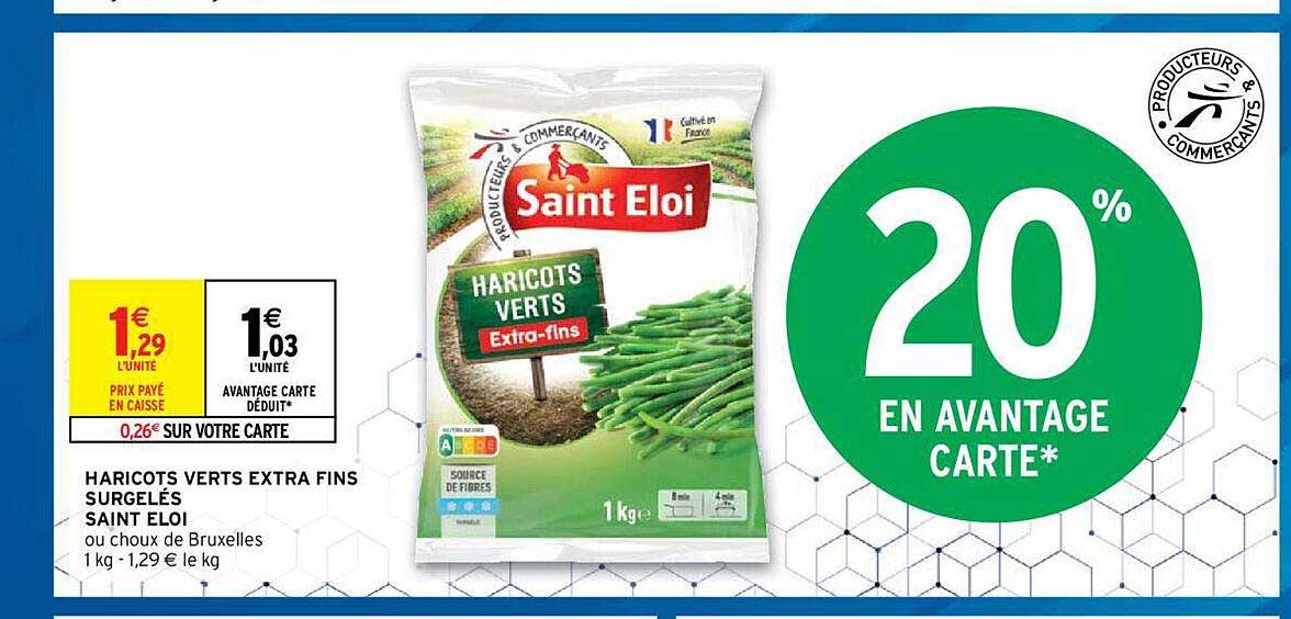 haricots verts extra fins surgelés saint eloi