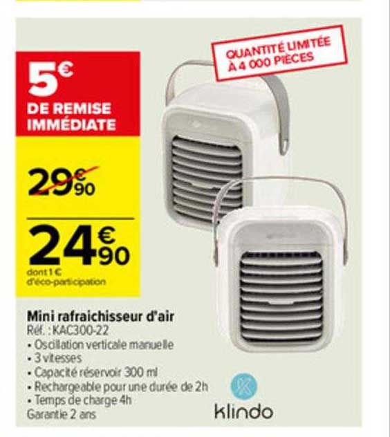 mini rafraîchisseur d'air klindo