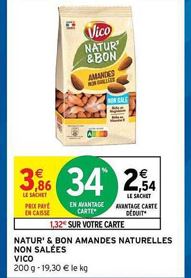 natur' & bon amande naturelles non salées