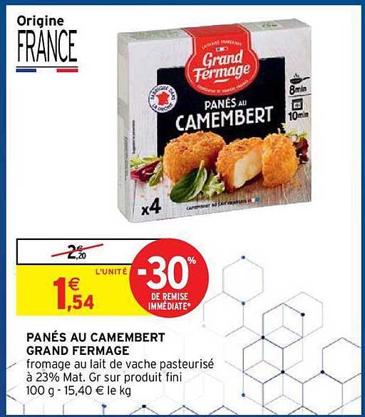 panés au camembert grand fermage