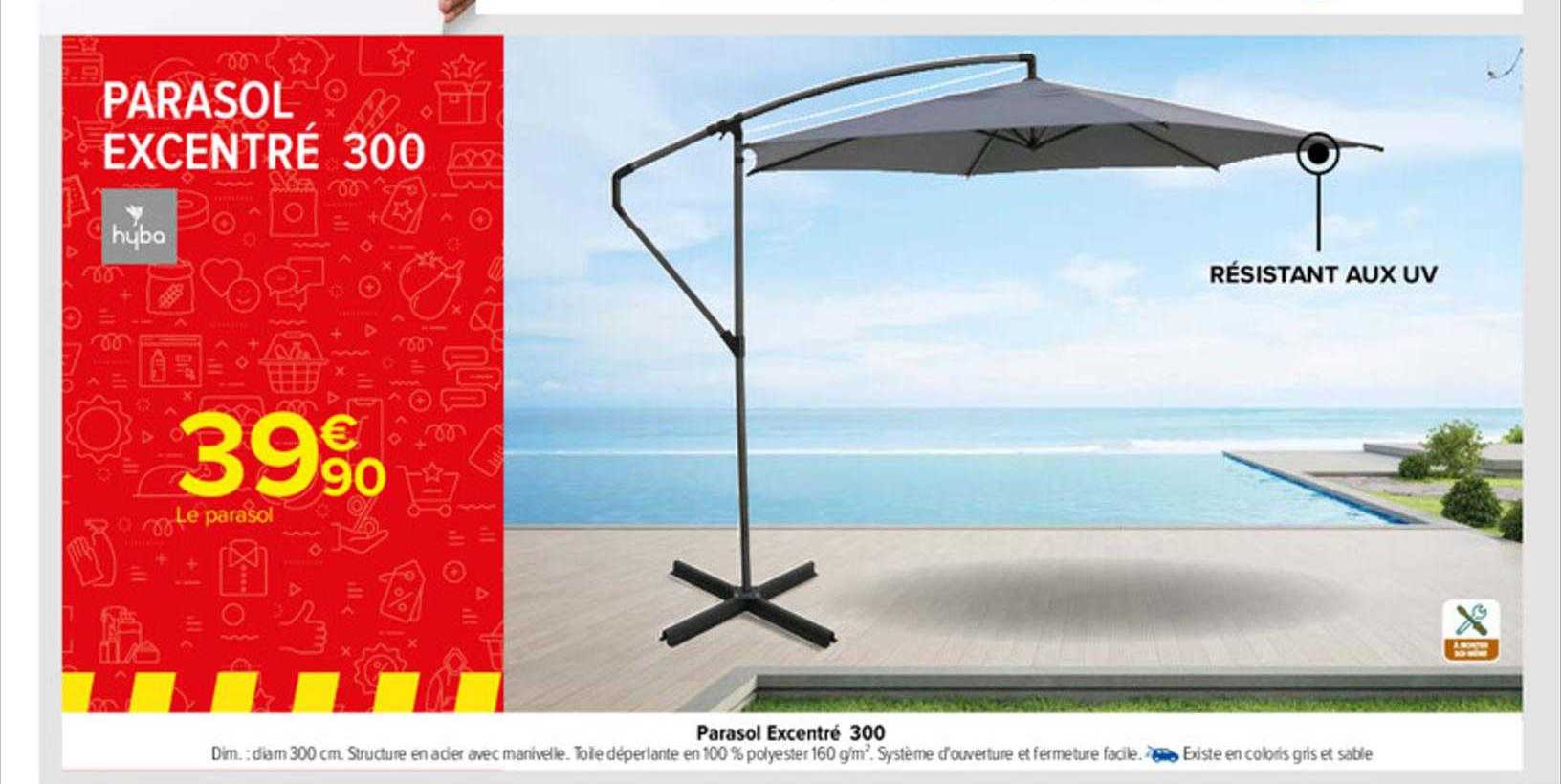 parasol excentré 300 hyba