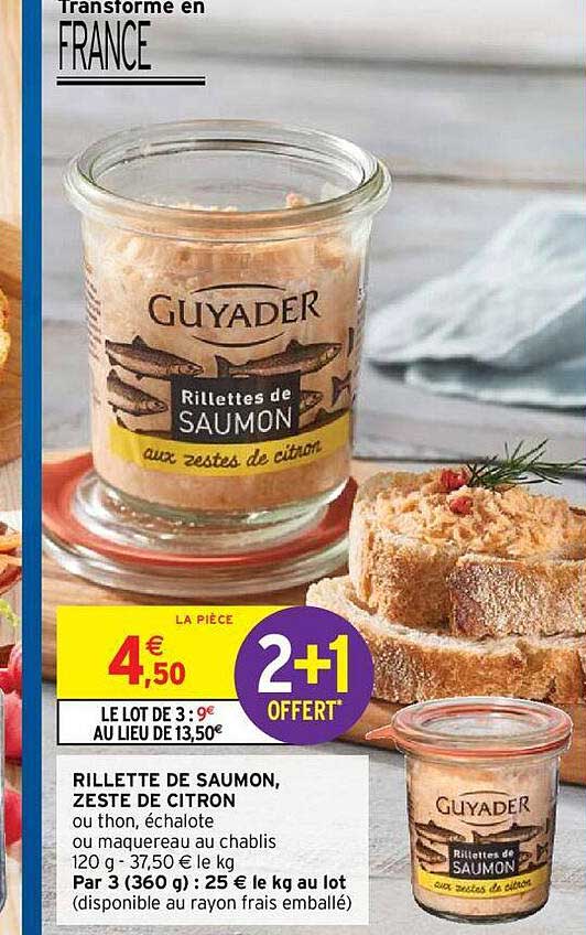 rillette de saumon, zeste de citron