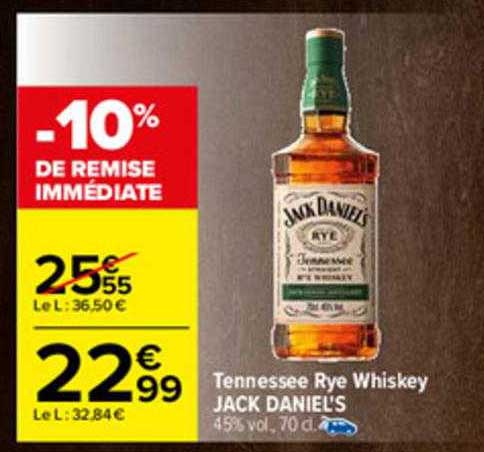 Tennessee Rye Whiskey Jack Daniel's