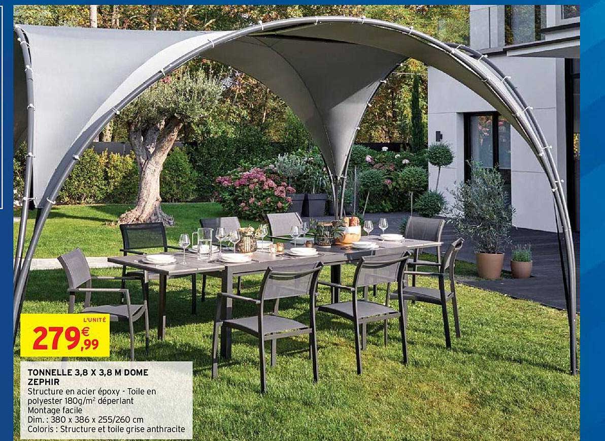 Tonnelle 3,8 X 3,8 M Dome Zephir