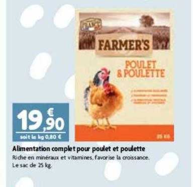alimentation complet pour poulet et poulette