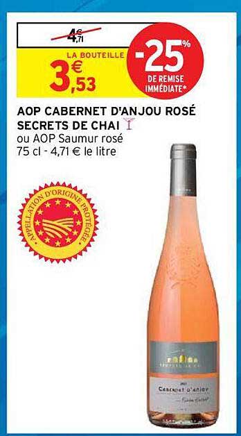 aop cabernet d'anjou rosé secrets de chai