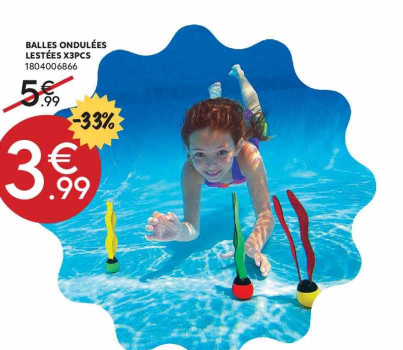 balles ondulées lestée x3 pcs