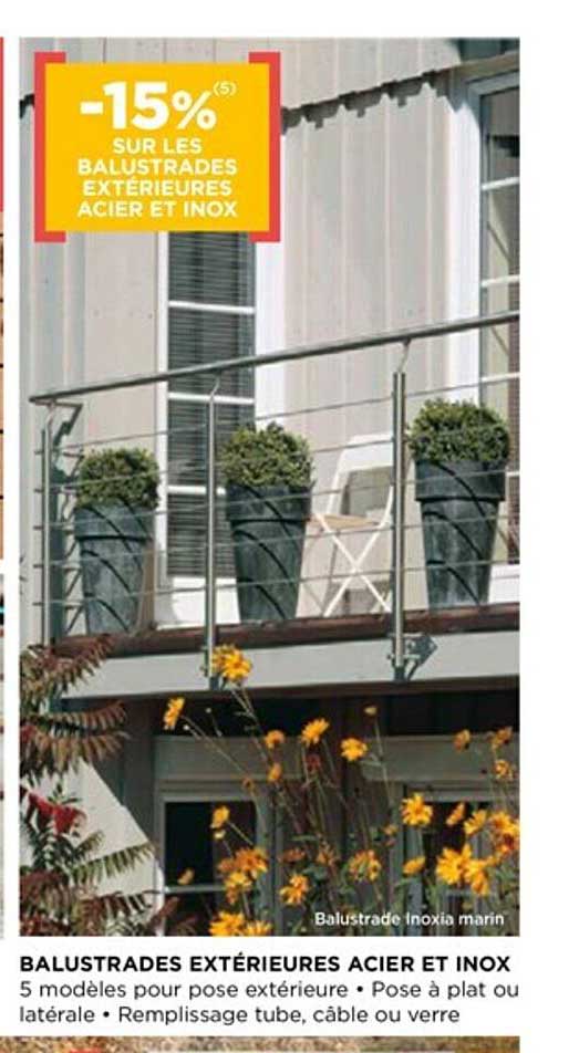 balustrades extérieures acier et inox