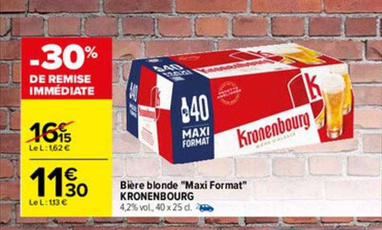 bière blonde "maxi format" kronenbourg