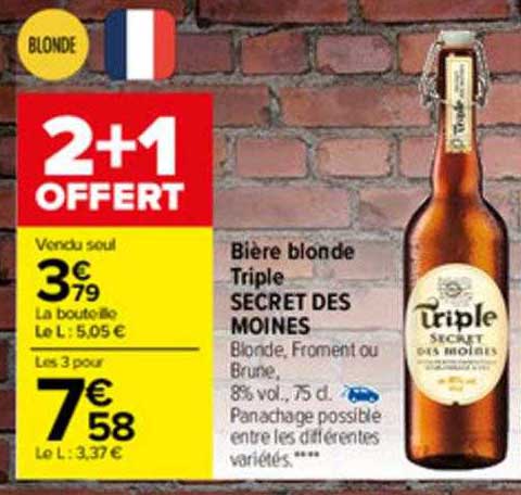 Bière Blonde Triple Secret Des Moines