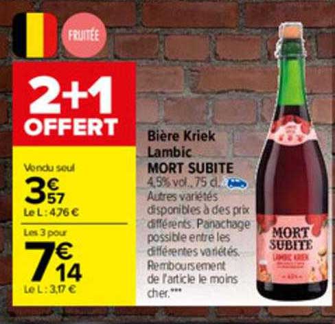 bière kriek lambic mort subite