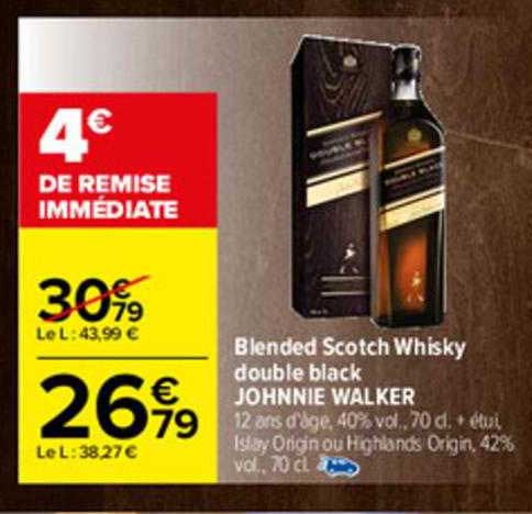 blended  scotch whisky double black johnnie walker