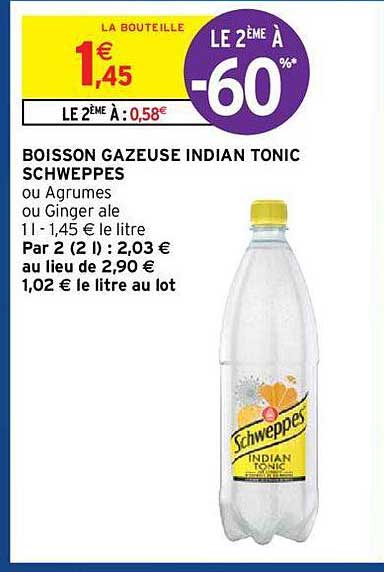 boisson gazeuse indian tonic schweppes