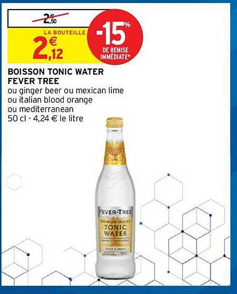 boisson tonic water fever tree