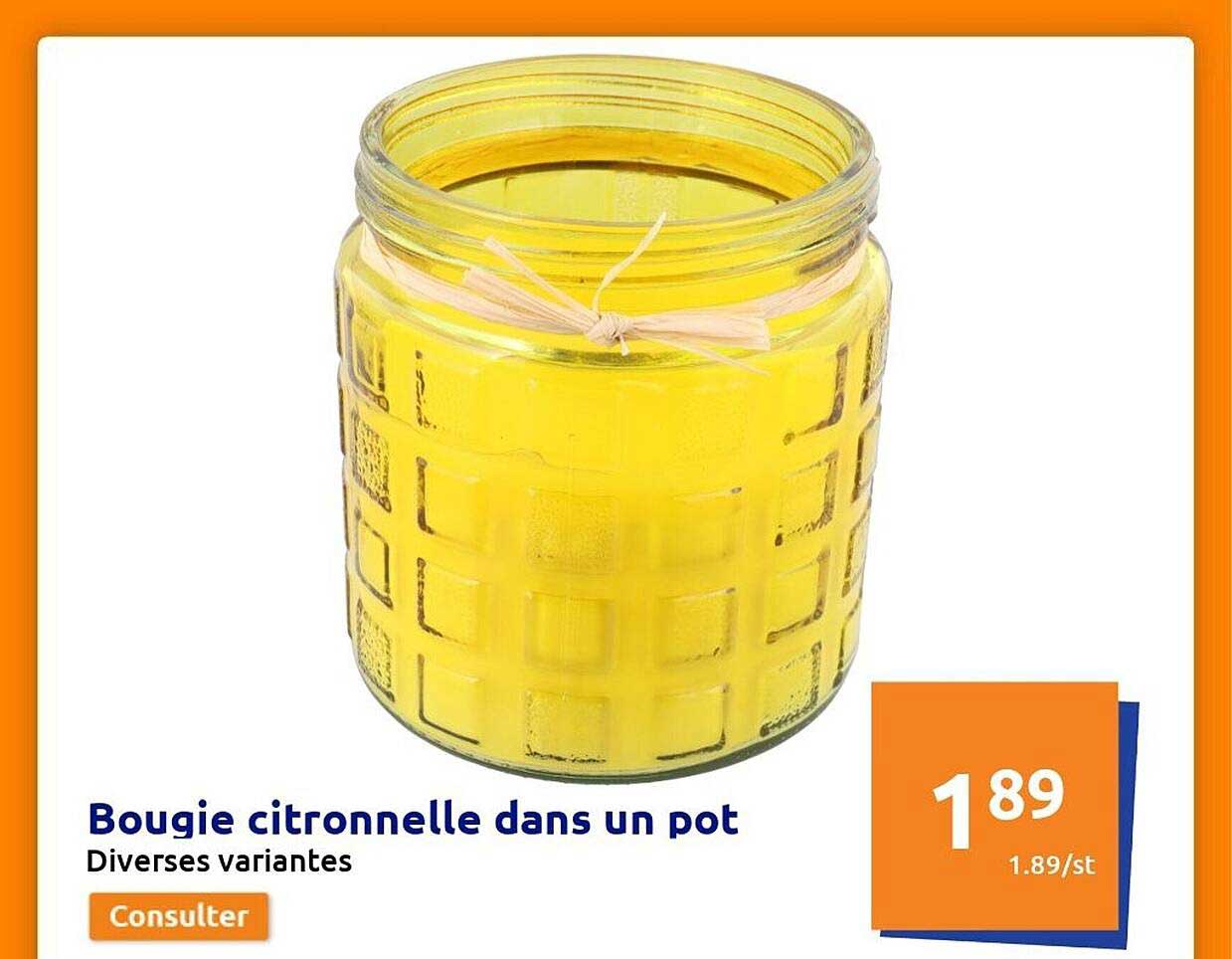 bougie citronnelle dans un pot