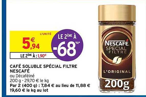 Café Soluble Spécial Filtre Nescafé