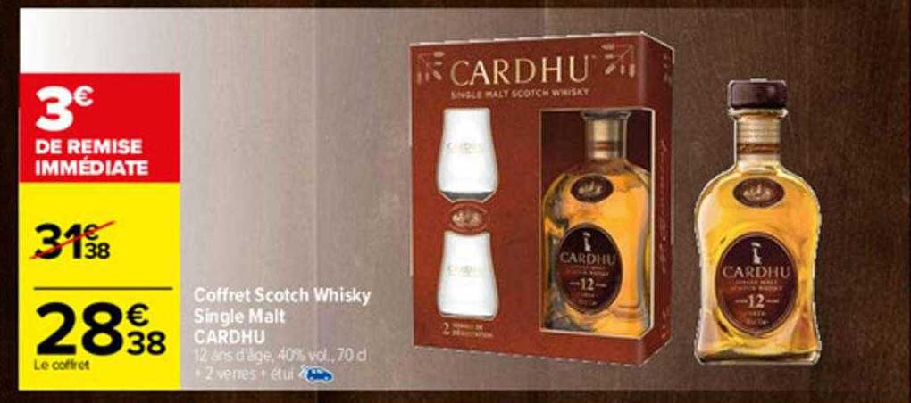coffret  scotch whisky single malt cardhu