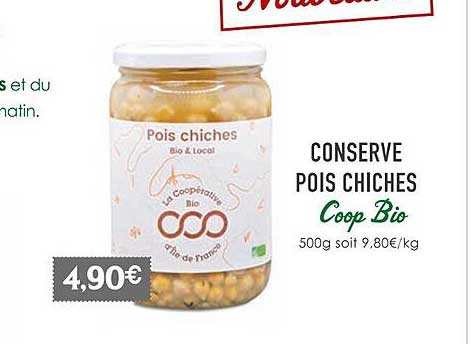 conserve pois chiches coop bio