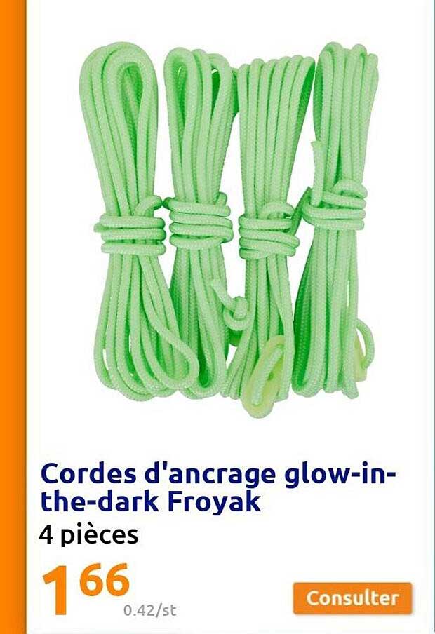 cordes d'ancrage glow-in-the-dark froyak