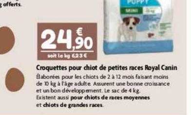 croquettes pour chiot de petites races royal canin
