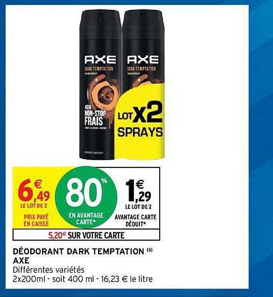 déodorant dark temptation axe