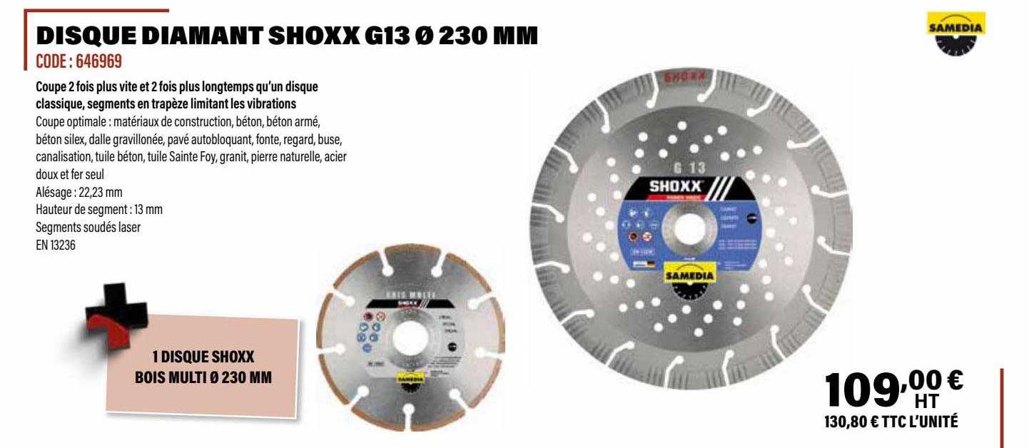 disque diamant shoxx g13 ø 230 mm