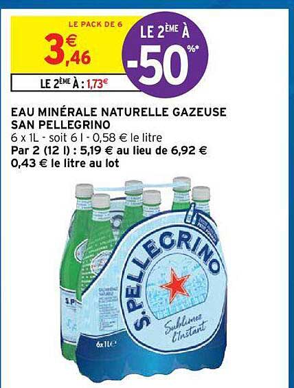 eau minérale naturelle gazeuse san pellegrino