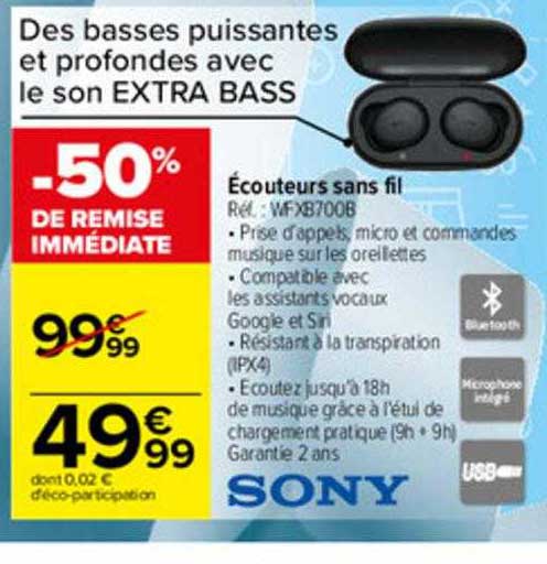 écouteurs Sans Fil Sony