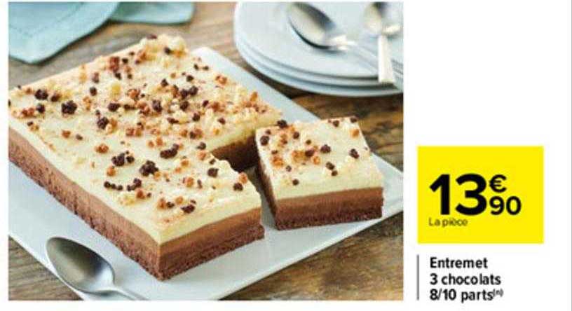 entremet 3 chocolats 8-10 parts