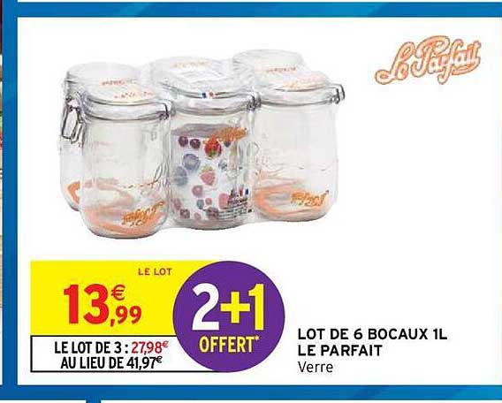 Lot De 6 Bocaux 1l Le Parfait