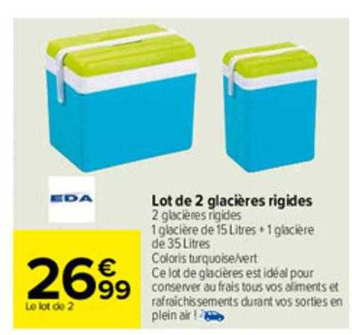 Lot De2 Glacières Rigides