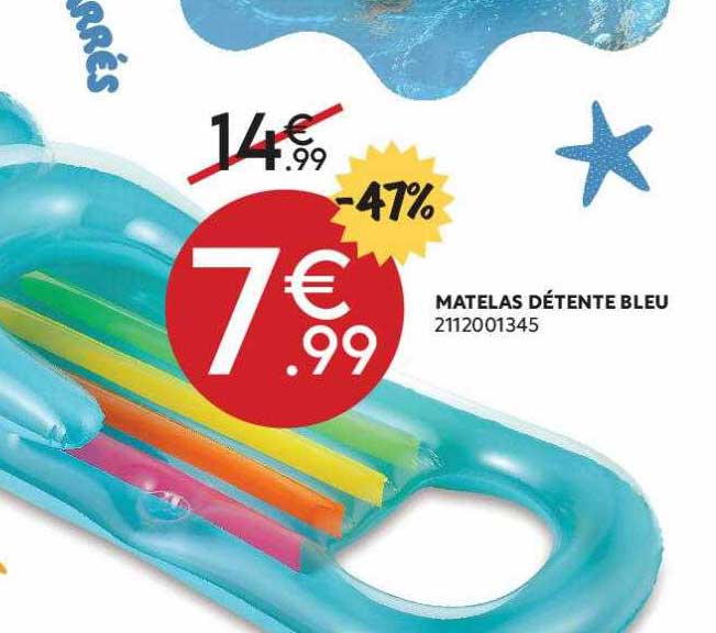 matelas détente bleu