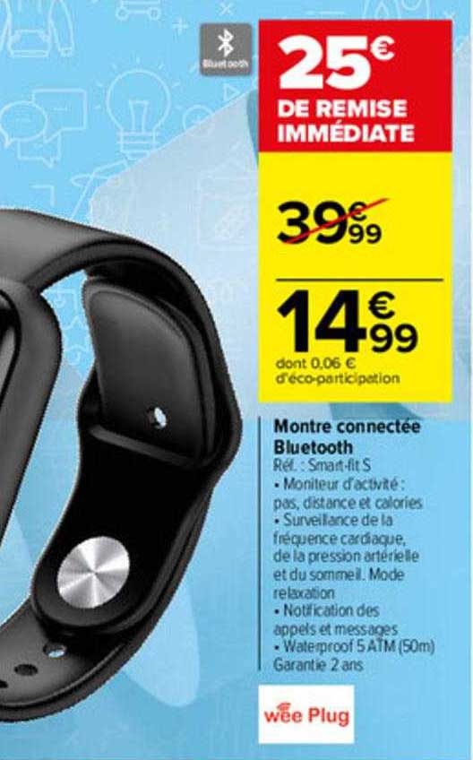 montre connectée bluetooth wee plug