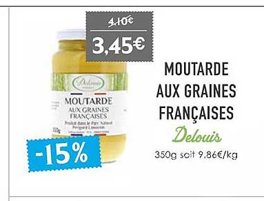 moutarde aux graines françaises delouis