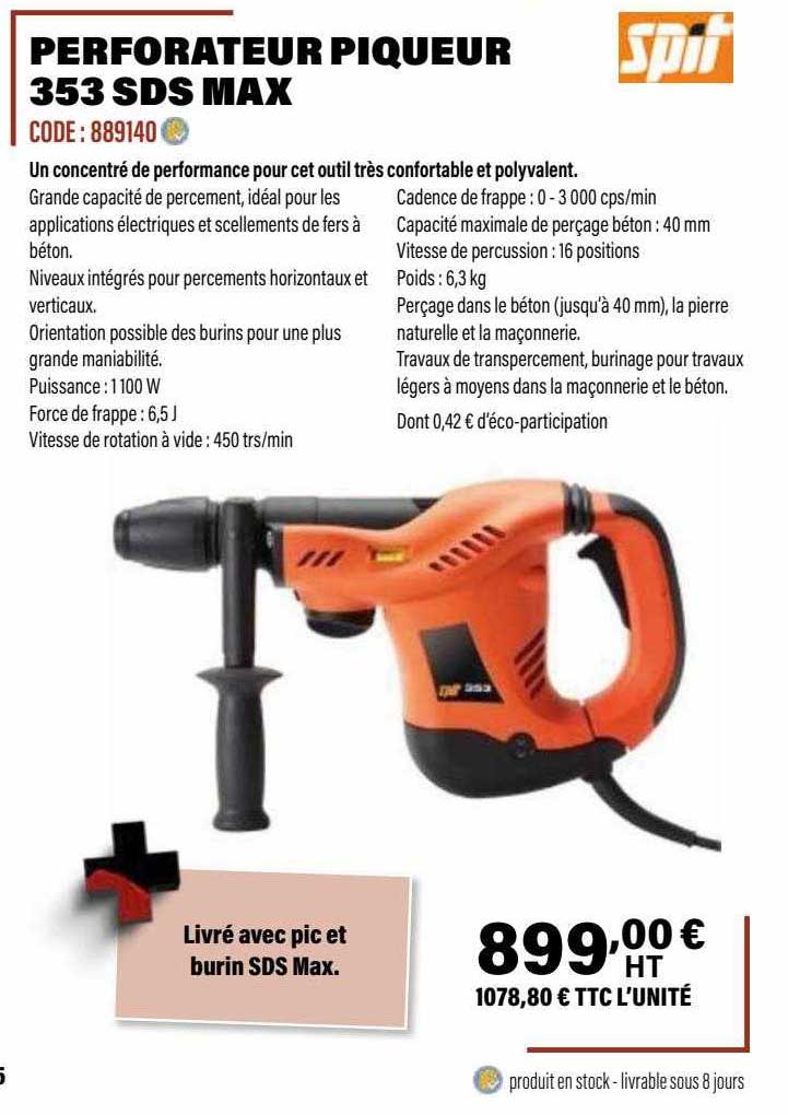 perforateur piqueur 353 sds max spit