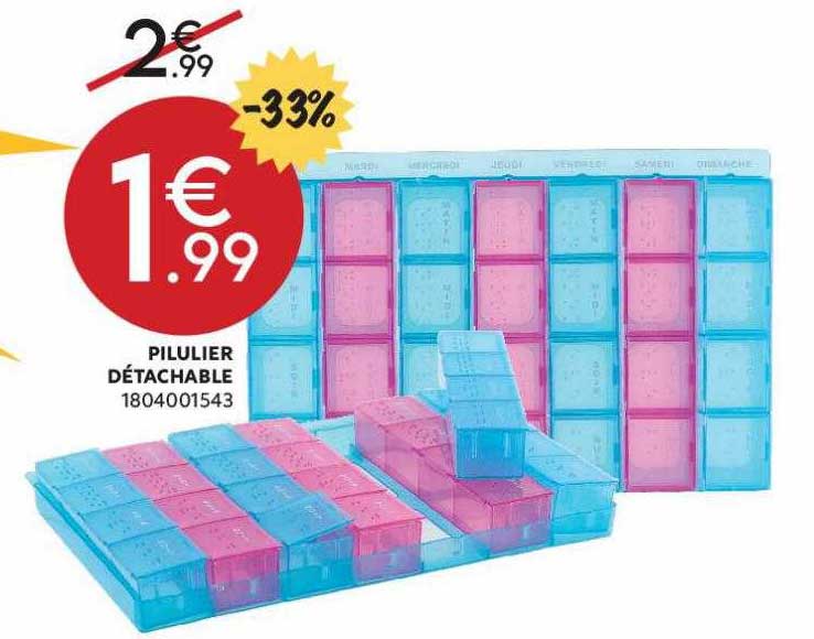 pilulier détachable