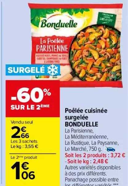 Poêlée Cuisinée Surgelée Bonduelle