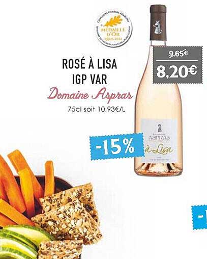 rosé à lisa igp var domaine aspras