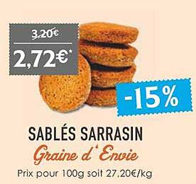 sablés sarrasin graine d'envie