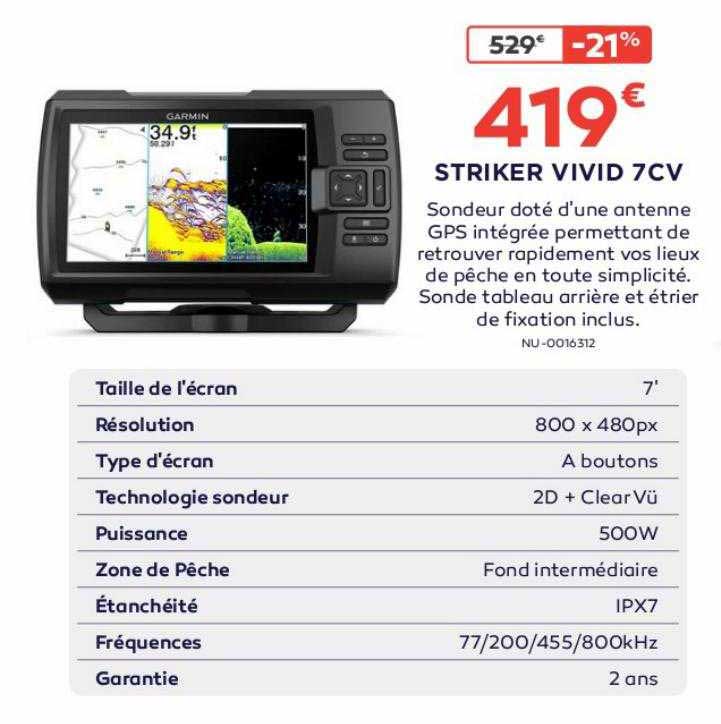 Striker Vivid 7cv Garmin