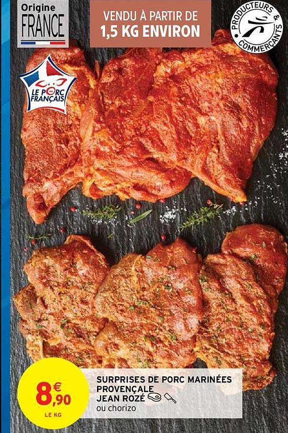 surprises de porc marinées provençale jean rozé