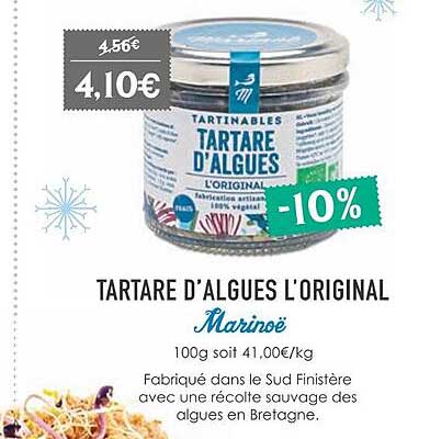 tartare d'algues l'original marinoë