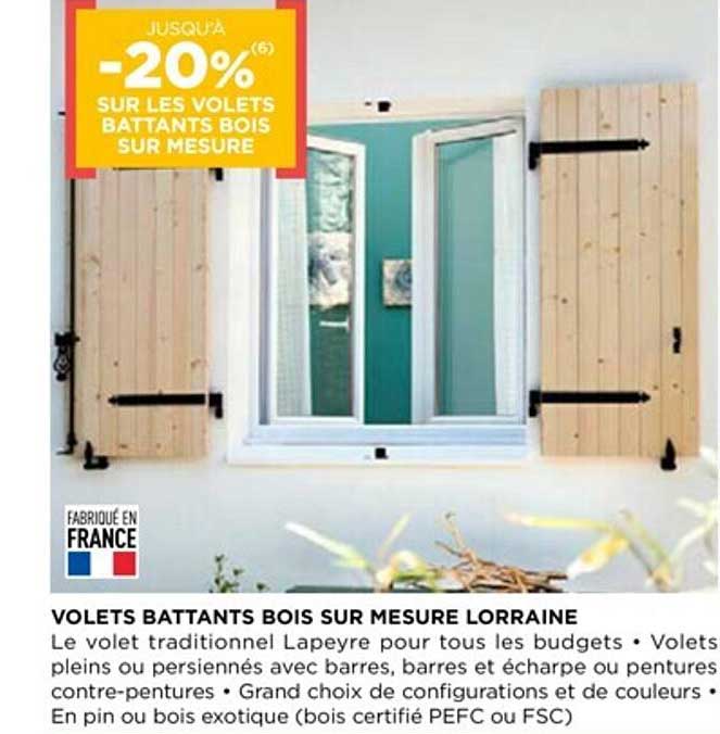 volets battants bois sur mesure lorraine