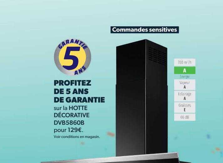 la hotte décorative dvb5860b