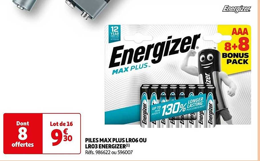 Piles Max Plus Lr06 Ou Lr03 Energizer