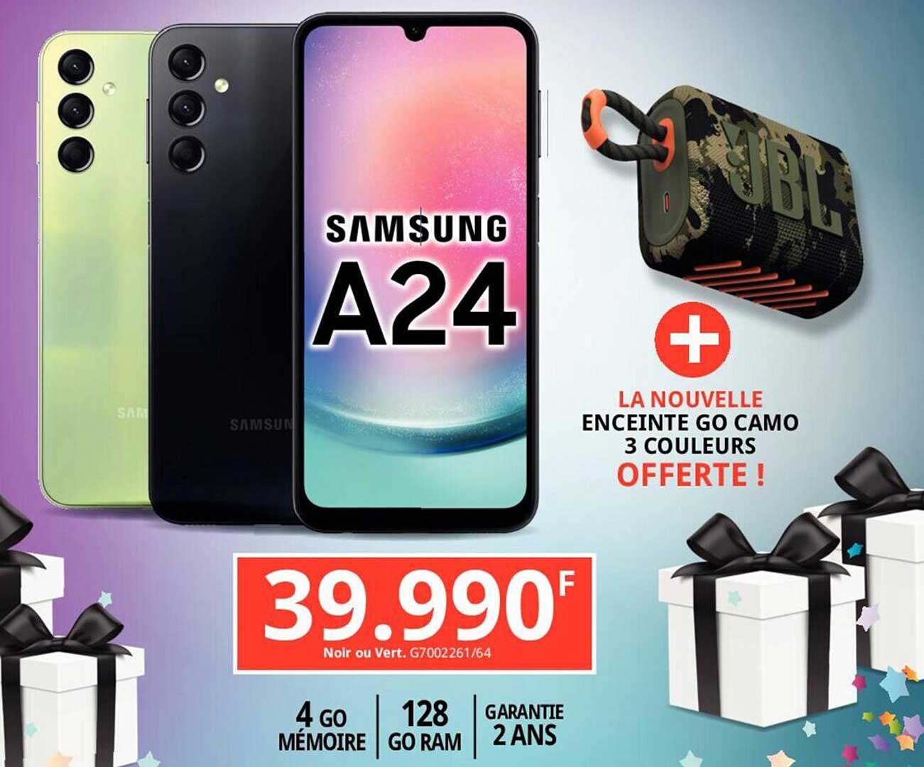 samsung A24 + la nouvelle enceinte go camo 3 couleurs offerte