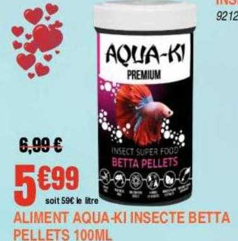 aliment aqua-ki insecte betta pellets 100ml
