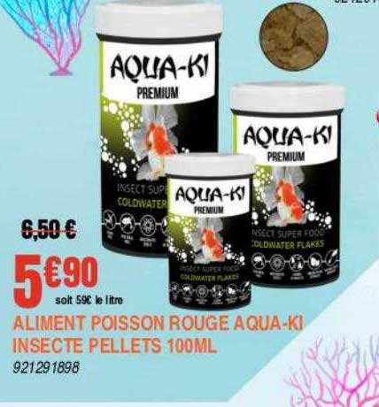 aliment poisson rouge aqua-ki insecte pellets 100ml