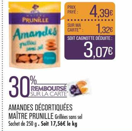 amandes décortiquées maître prunille